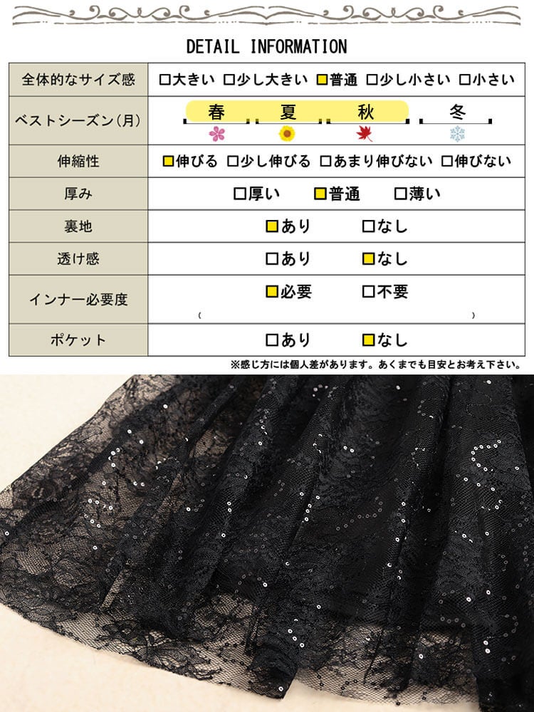 大きいサイズ レディース スパンコールレースビスチェ風チュニック