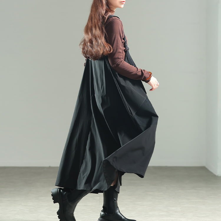 大きいサイズ レディース チュールレイヤードZIPジャンパースカート