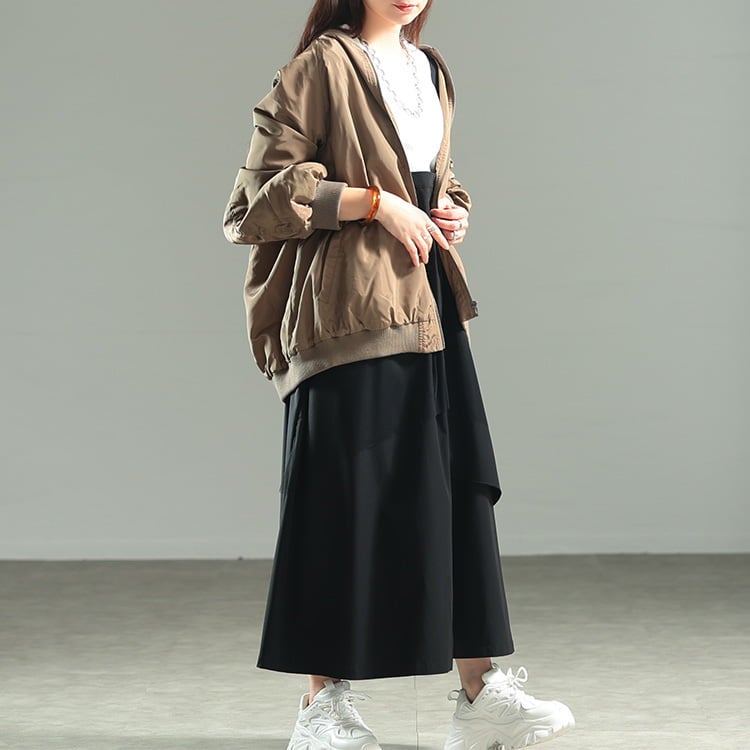 大きいサイズ レディース チュールレイヤードZIPジャンパースカート