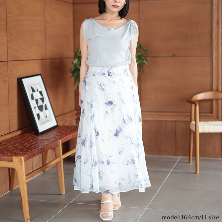 大きいサイズ レディース 肩リボンアシンメトリーニットトップス