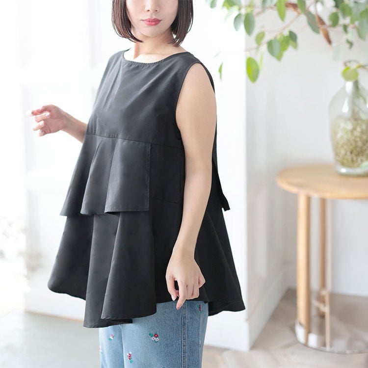 大きいサイズ レディース 裾フレアノースリプルオーバー