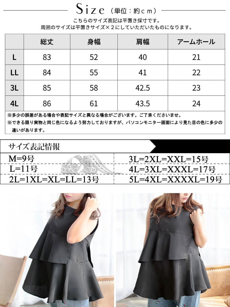 大きいサイズ レディース 裾フレアノースリプルオーバー