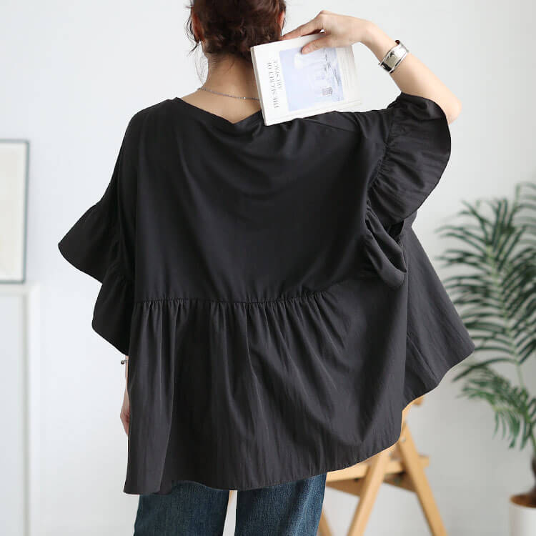 大きいサイズ レディース 接触冷感異素材切り替えワイドチュニック