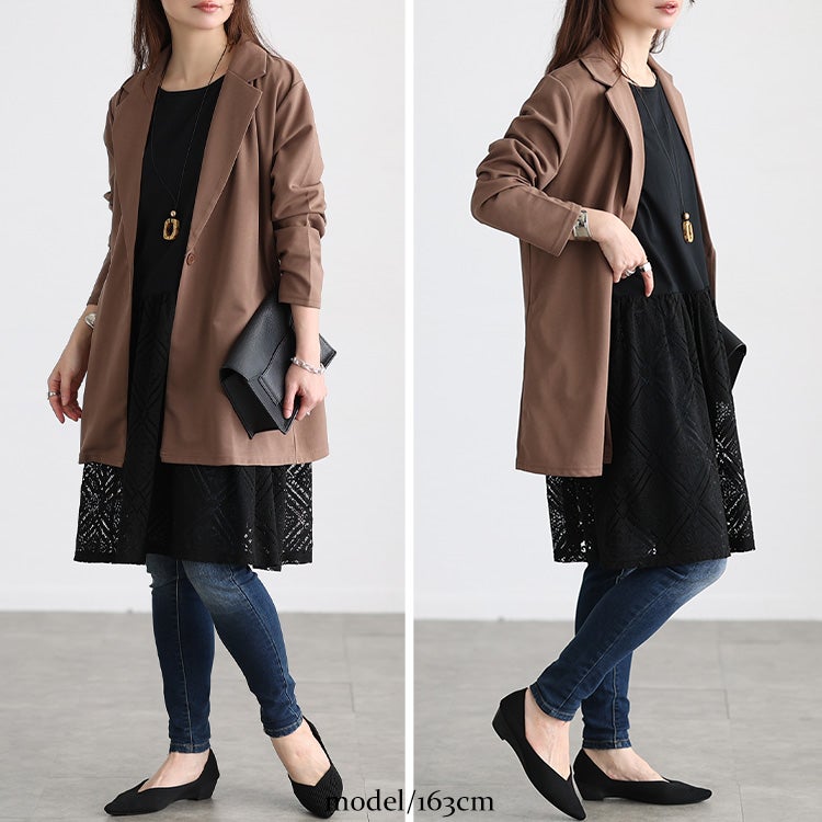 大きいサイズ レディース レース切り替えタンクトップチュニック