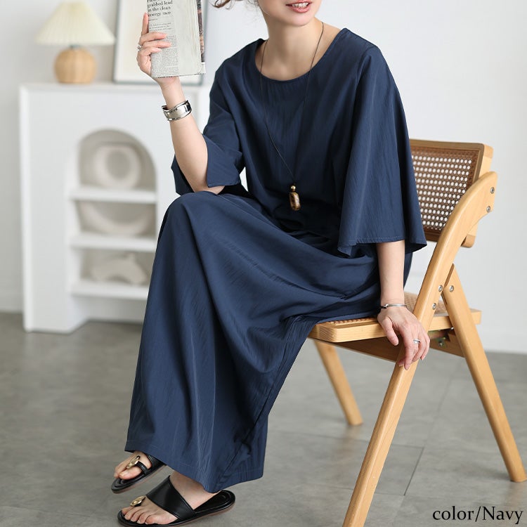 大きいサイズ レディース 接触冷感プルオーバー＆スカート2点セット