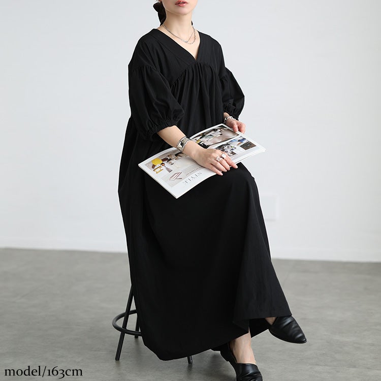 大きいサイズ レディース 接触冷感ギャザー切り替えフレアワンピース