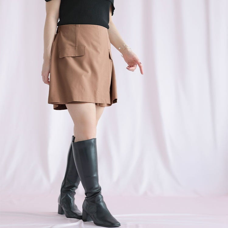 大きいサイズ レディース キュロットパンツ