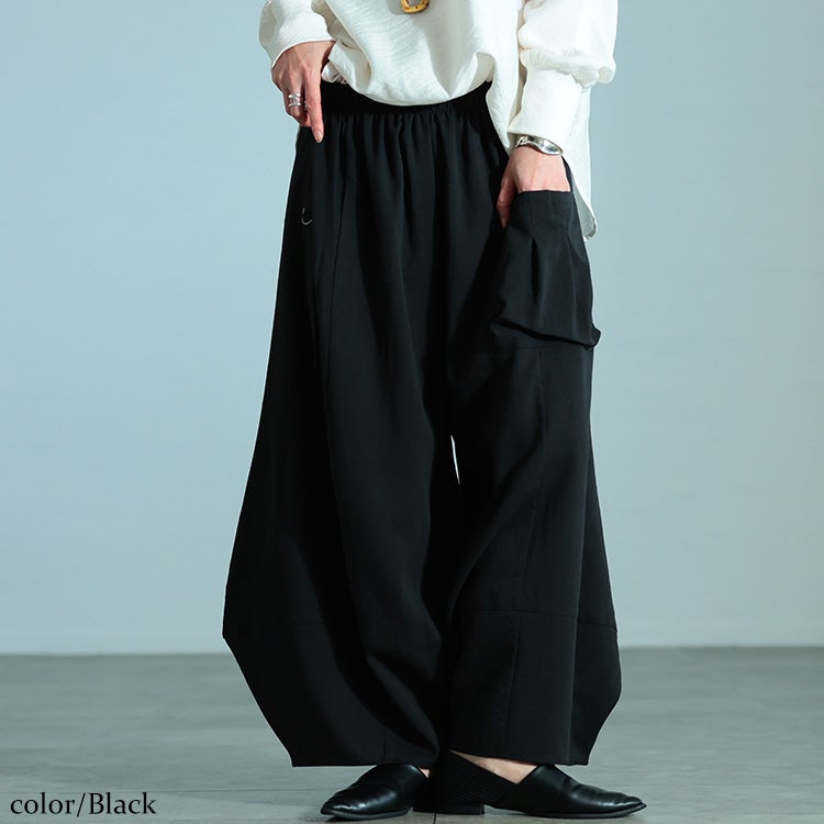 大きいサイズ レディース ビッグポケットバレルパンツ