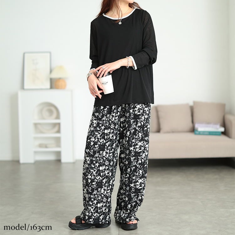 大きいサイズ レディース 配色パイピングボートネックプルオーバー