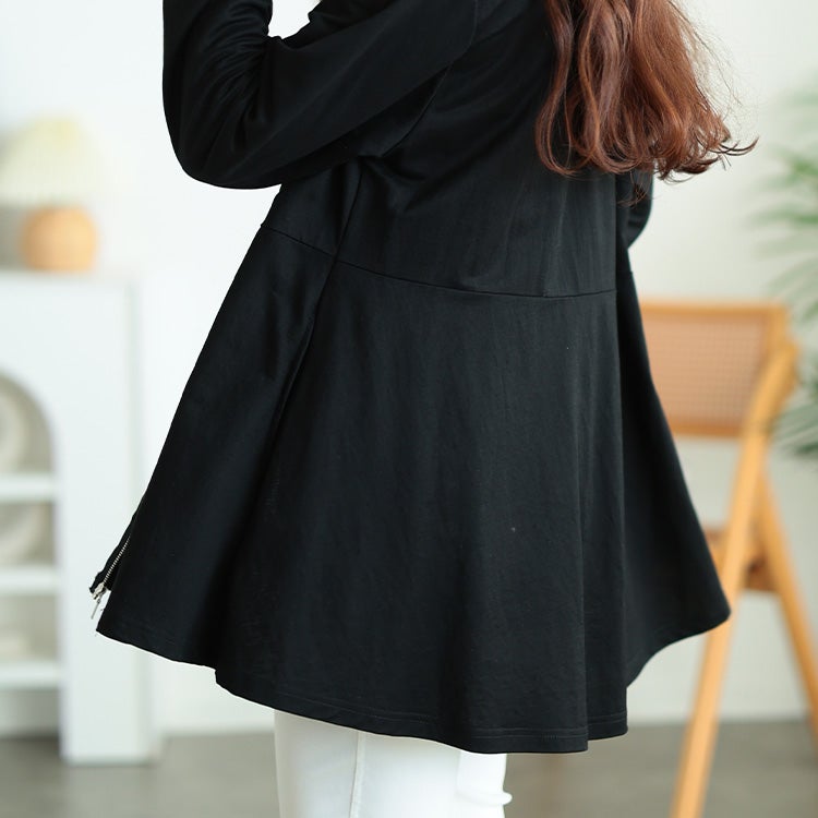 大きいサイズ レディース 接触冷感＆UVカット＆吸水速乾ペプラムパーカー