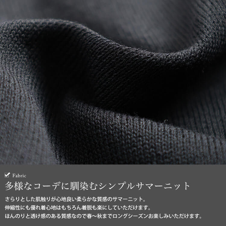 大きいサイズ レディース クルーネックサマーニットカーディガン