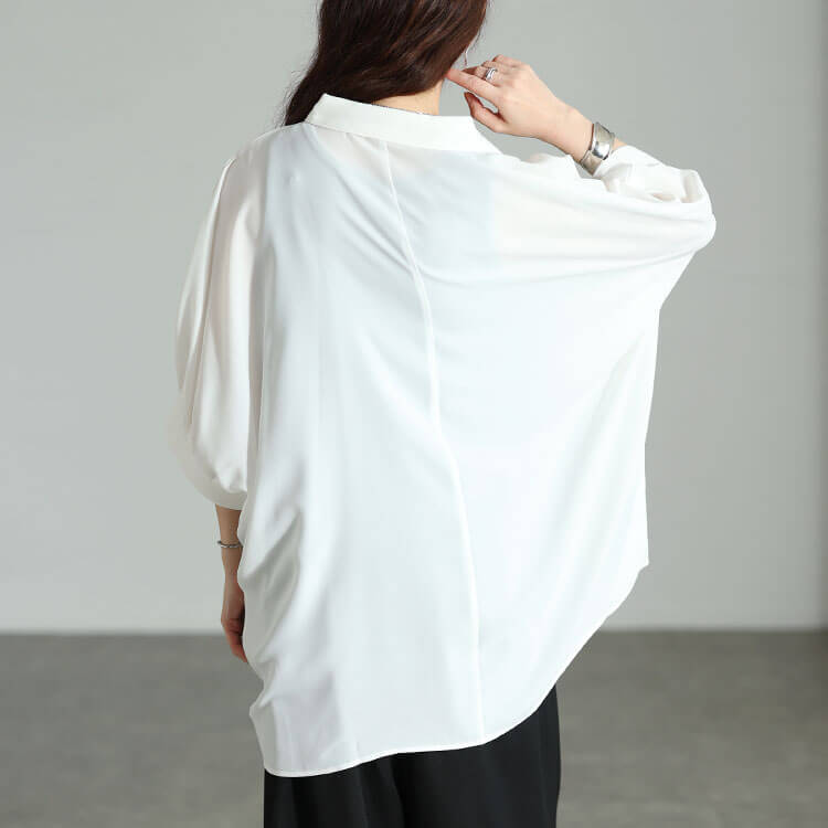 大きいサイズ レディース 接触冷感スキッパードルマンシャツチュニック