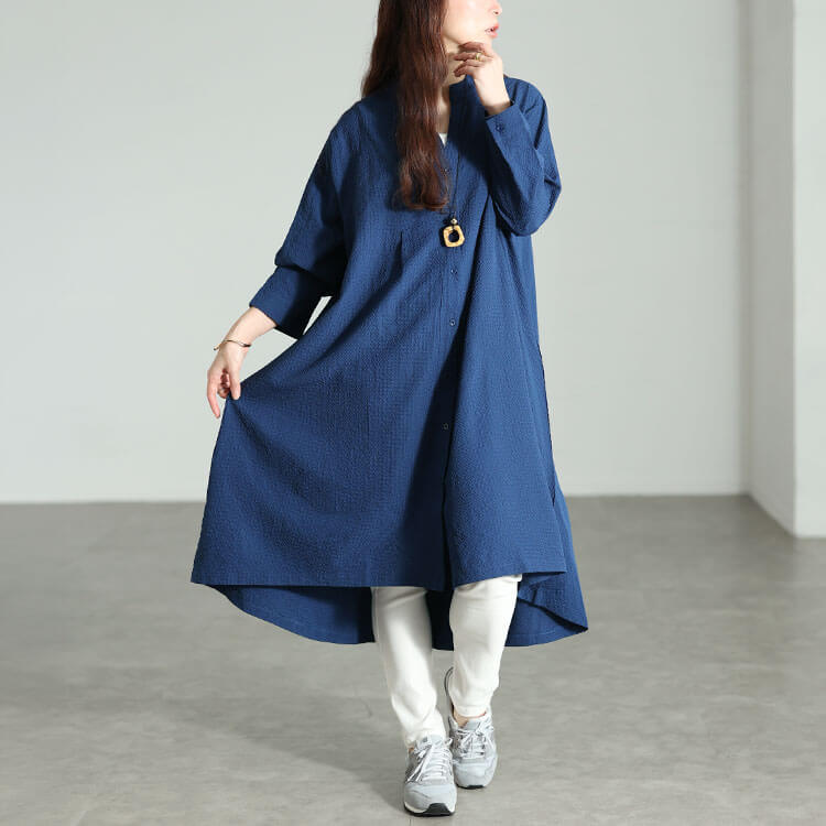 大きいサイズ レディース キーネックフィッシュテールワンピース