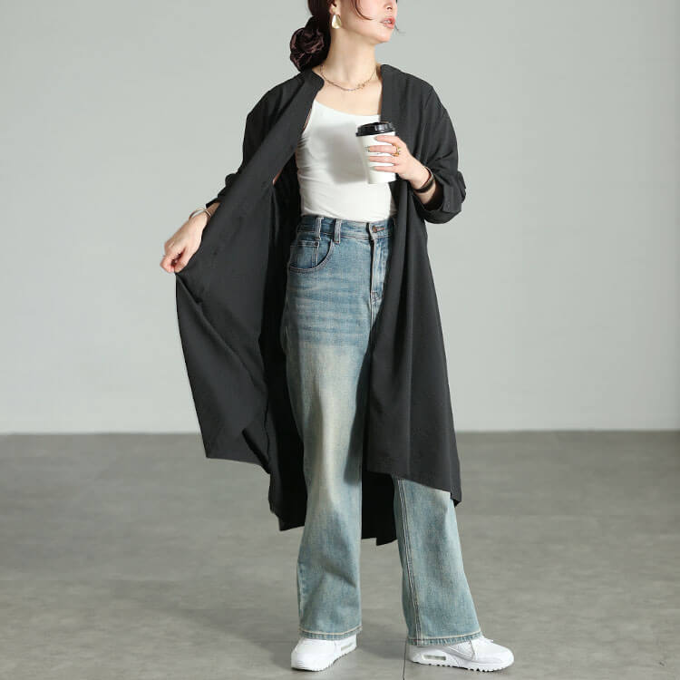 大きいサイズ レディース キーネックフィッシュテールワンピース