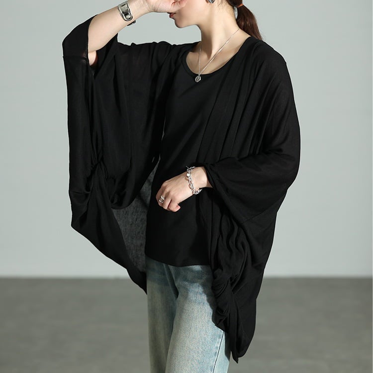 大きいサイズ レディース 接触冷感＆UV対策ツイストドルマンボレロ