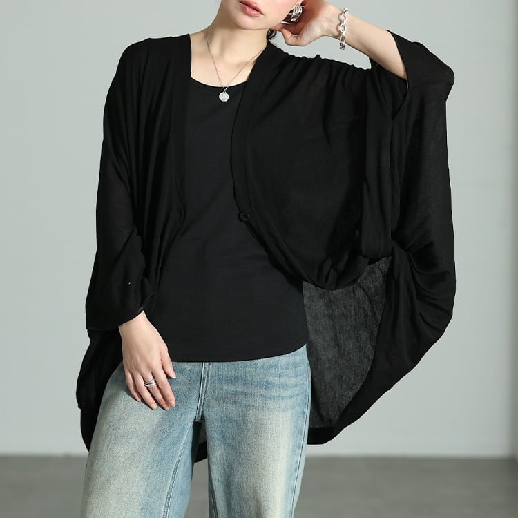 大きいサイズ レディース 接触冷感＆UV対策ツイストドルマンボレロ