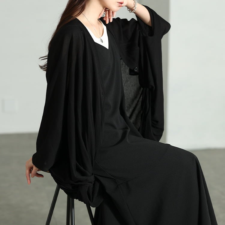 大きいサイズ レディース 接触冷感＆UV対策ツイストドルマンボレロ