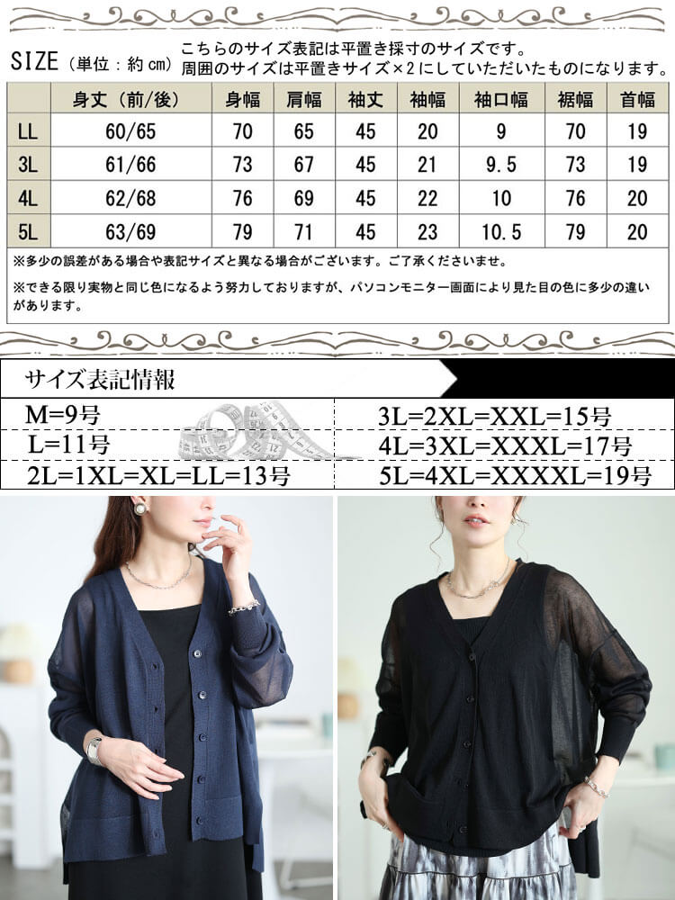大きいサイズ レディース シアードルマンカーディガン