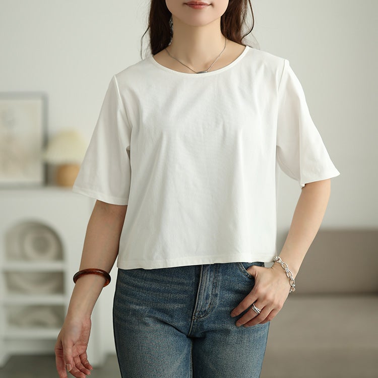 大きいサイズ レディース 冷感後ろリボンビスチェ＆クロップドTシャツ2点セット