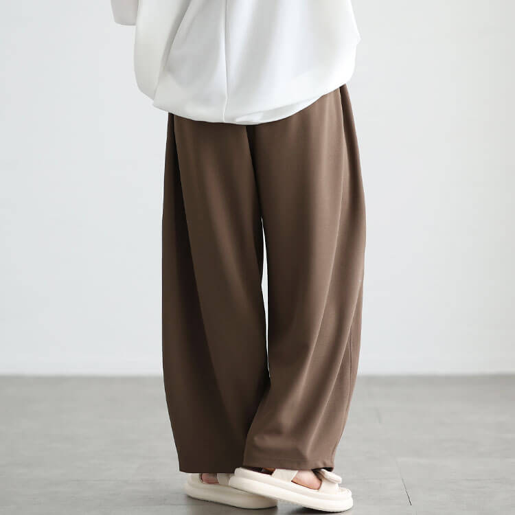 大きいサイズ レディース ストレッチバレルパンツ モカ