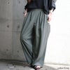 大きいサイズ レディース 冷感タックテーパードパンツ グレー