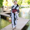 大きいサイズ レディース 接触冷感＆吸水速乾＆形状記憶よろけに桜柄上下セパレート浴衣＆結び帯3点セット ベージュ