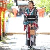 大きいサイズ レディース 接触冷感＆吸水速乾＆形状記憶レトロ矢羽根柄上下セパレート浴衣＆結び帯3点セット アイボリー