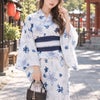 大きいサイズ レディース 着付けいらずペプラムスムース浴衣2点セット