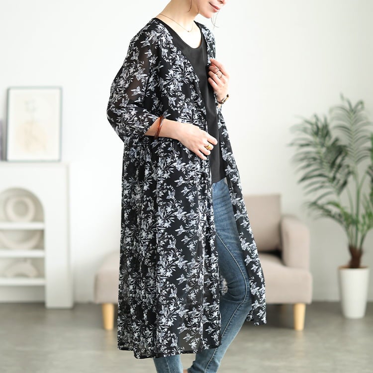 カーディガン 花柄 デシグアル Desigual 花柄カーディガン ホワイト
