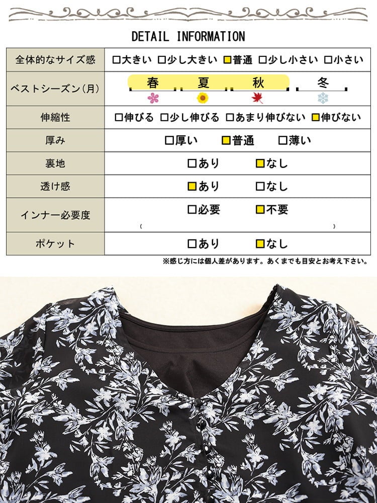 大きいサイズ レディース 花柄シフォンロングカーディガン＆タンクトップ2点セット