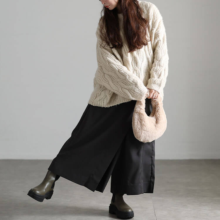 大きいサイズ レディース ラップスカートサルエルパンツ