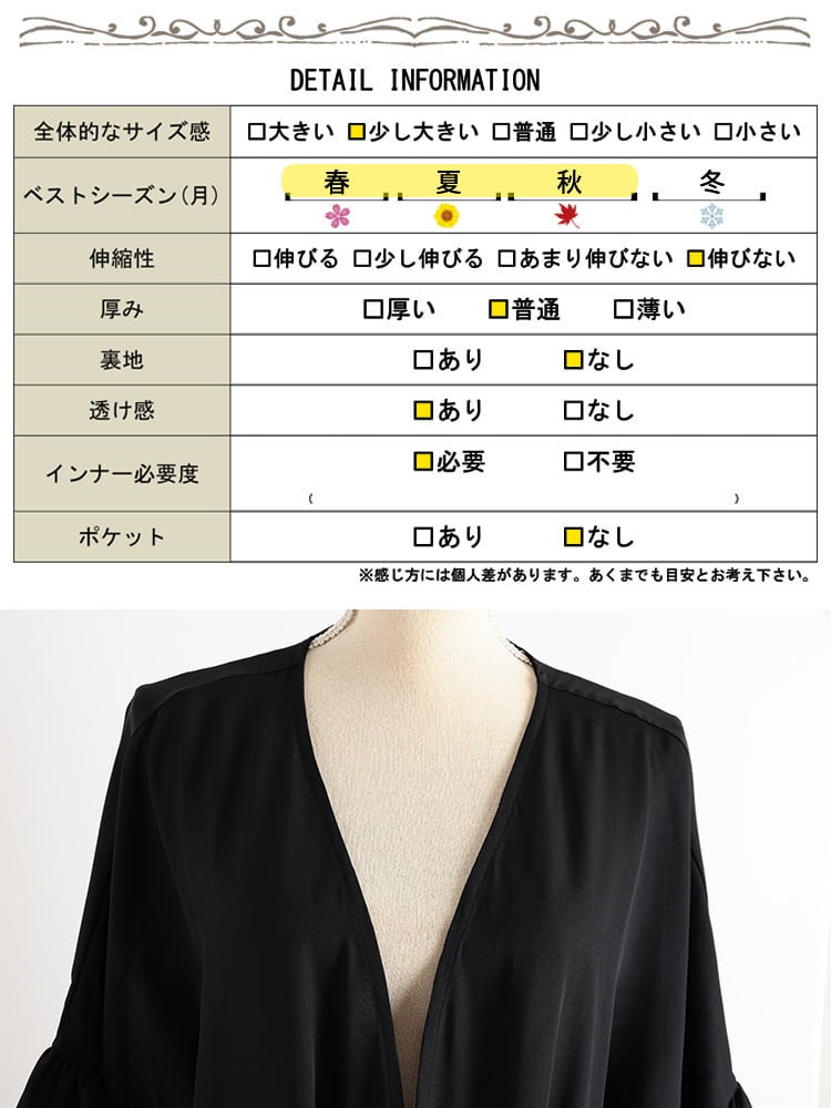 大きいサイズ レディース フレアレイヤードガウンカーディガン