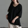 大きいサイズ レディース レース切り替えドルマンチュニックTシャツ ブラック