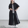 大きいサイズ レディース インド綿ピンタックワンピース ブラック
