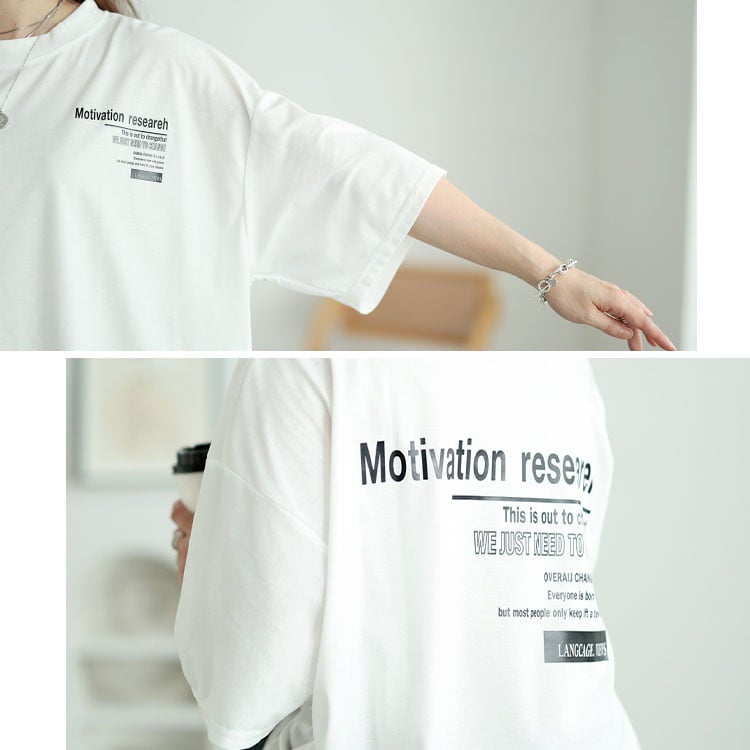 大きいサイズ レディース バックロゴオーバーサイズTシャツ