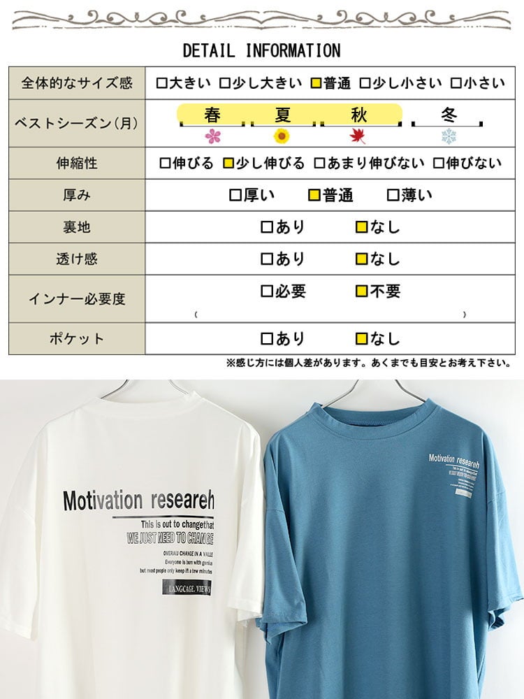 大きいサイズ レディース バックロゴオーバーサイズTシャツ