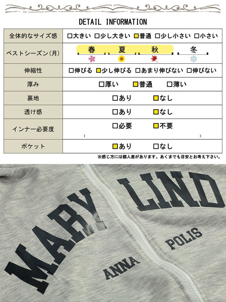 大きいサイズ レディース オーバーサイズロゴジップパーカー