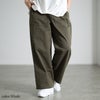 大きいサイズ レディース コットンツイルワイドベイカーパンツ カーキ