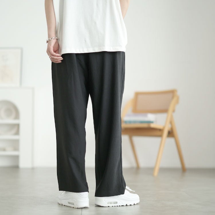 大きいサイズ レディース 冷感ハイウエストストレートパンツ