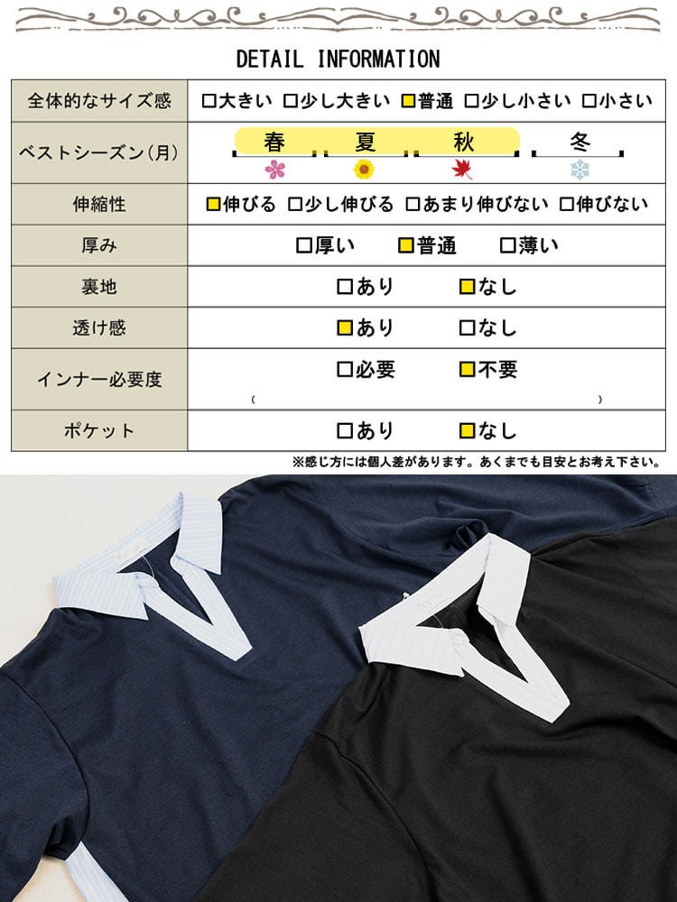 大きいサイズ レディース ストライプ切り替えスキッパーシャツワンピース