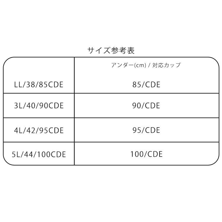 大きいサイズ レディース ノンワイヤー花柄レースブラジャー