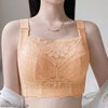 大きいサイズ レディース ノンワイヤー花柄レースブラジャー ピンクベージュ