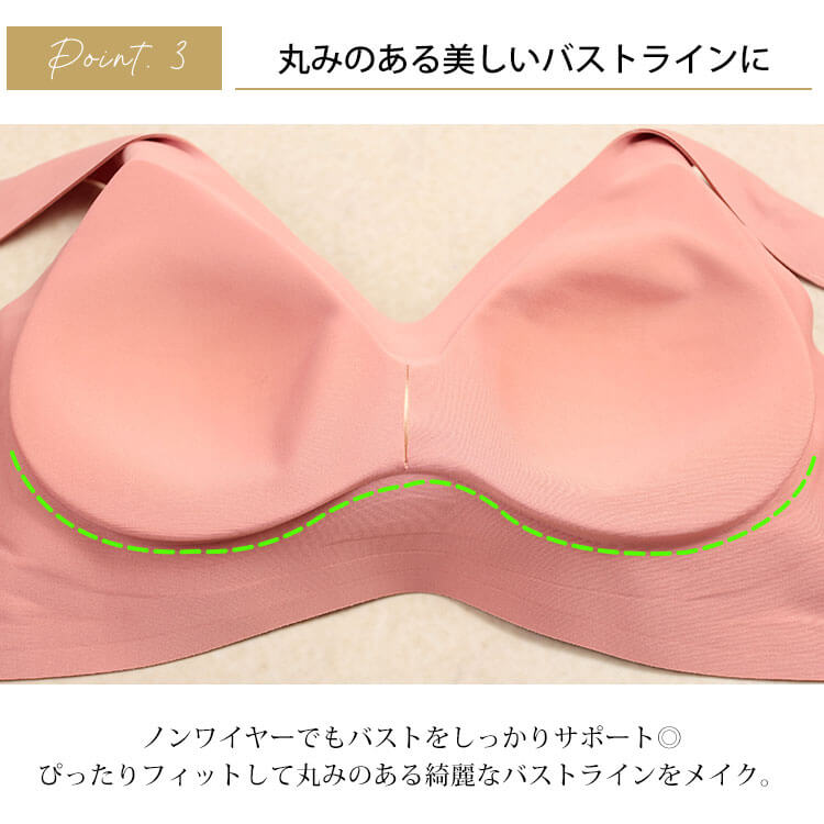 大きいサイズ レディース シームレスブラジャー＆ショーツ2点セット