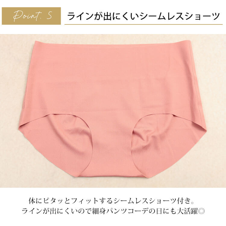 大きいサイズ レディース シームレスブラジャー＆ショーツ2点セット