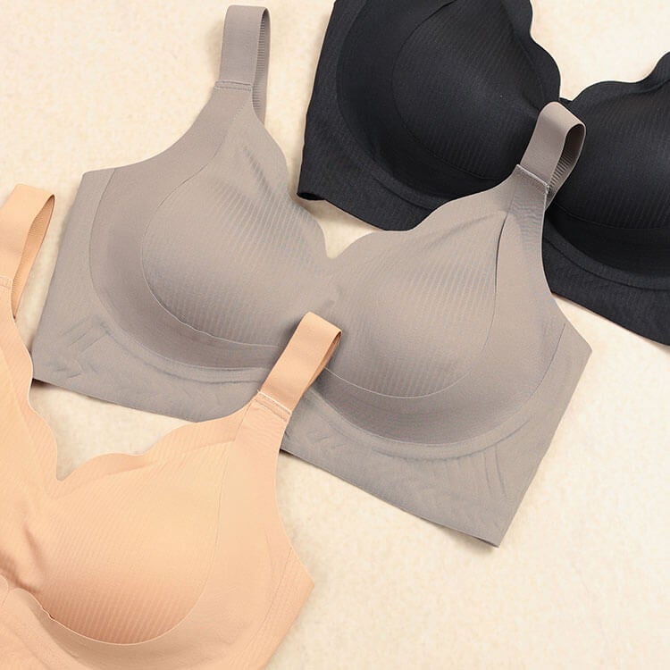 大きいサイズ レディース 脇高シームレスノンワイヤーブラジャー