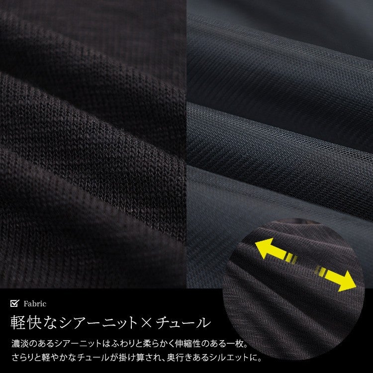 大きいサイズ レディース Vネックニット＆ホルターネック風キャミワンピース2点セット