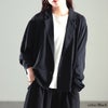 大きいサイズ レディース 冷感シワ加工ジャケット ブラック