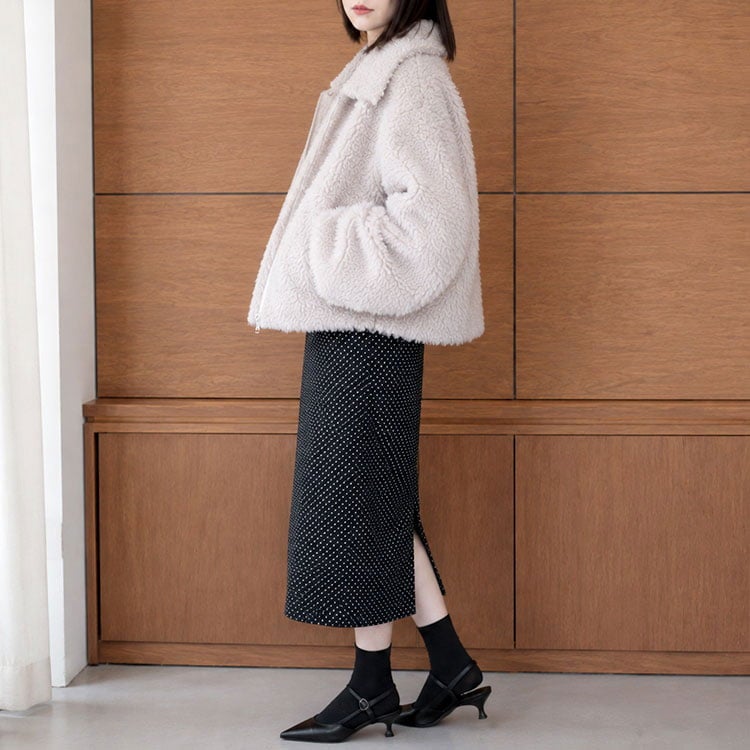 大きいサイズ レディース ショートボアジャケット