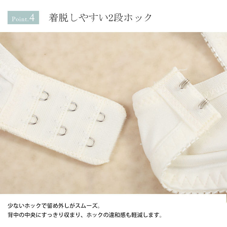 大きいサイズ レディース Wパッドノンワイヤーレースブラ＆ショーツ2点セット