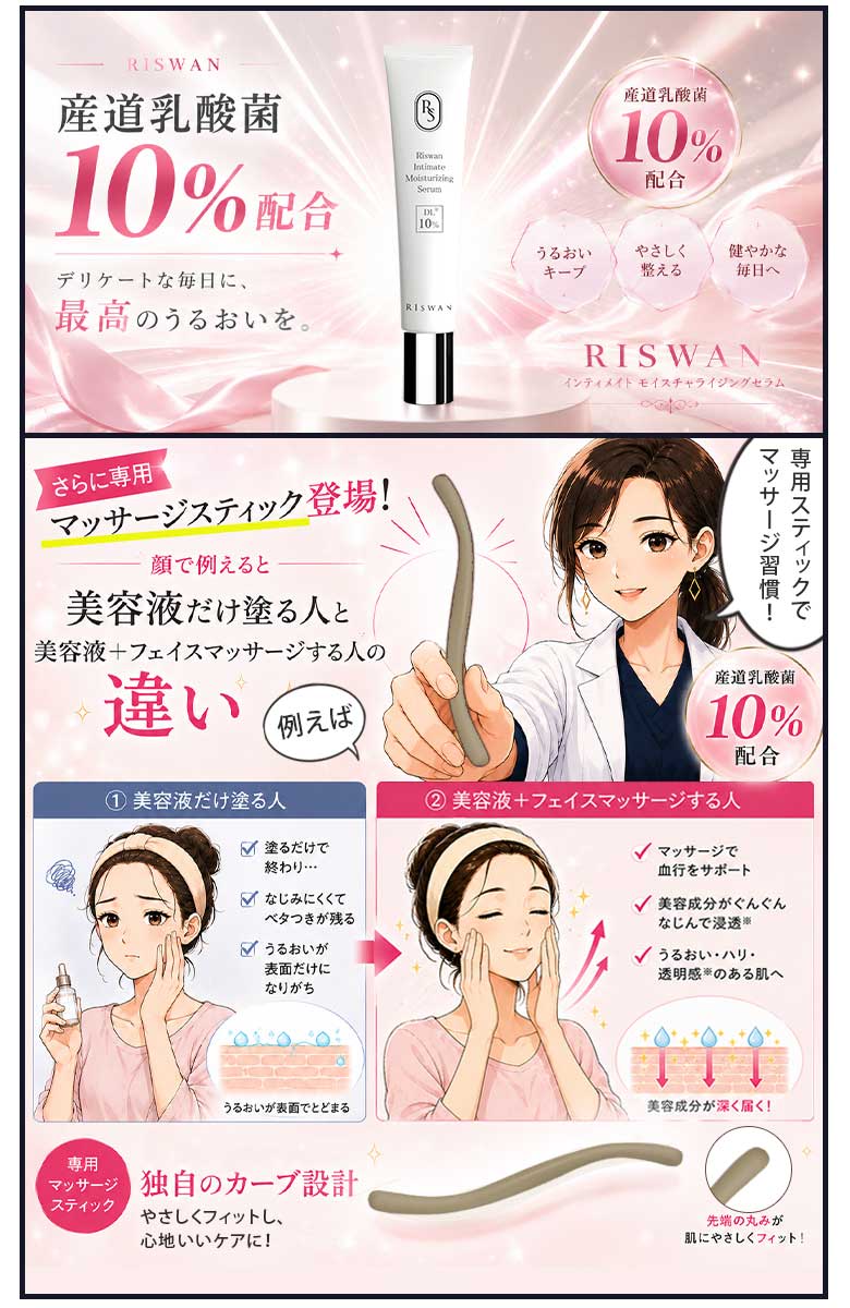 大きいサイズ レディース Riswan デリケートゾーン保湿美容液